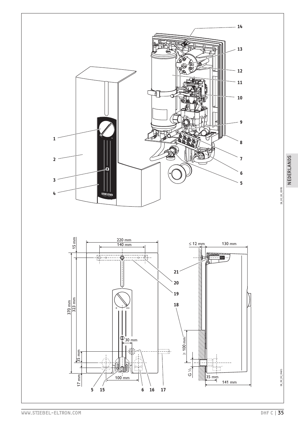 STIEBEL ELTRON DHF 12 - 24 C с 01.04.2007 User Manual | Page 35 / 103