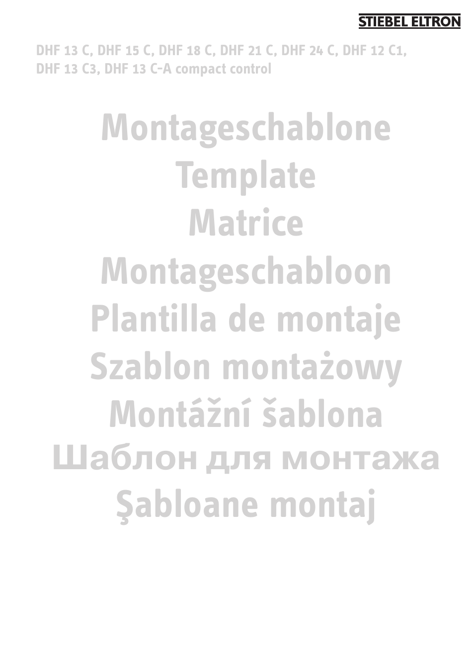 Şabloane montaj | STIEBEL ELTRON DHF 12 - 24 C с 01.04.2007 User Manual | Page 51 / 103