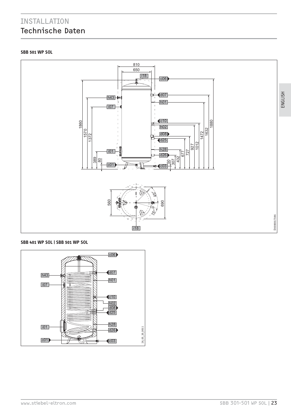 Cz`<<`.hc `¼äĉêńä¼ |œ¼ĉ, Sbb 501 wp sol | STIEBEL ELTRON SBB WP SOL с 12.05.2008 User Manual | Page 23 / 80