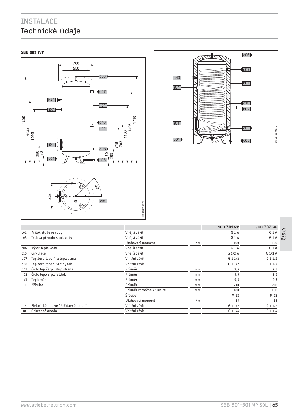 Cz`< `¼дĉкч½ š®|õ, Sbb 302 wp | STIEBEL ELTRON SBB WP SOL с 12.05.2008 User Manual | Page 65 / 80