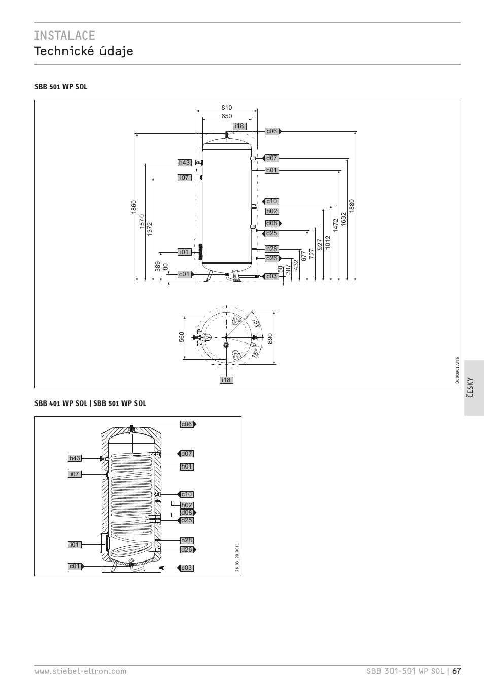 Cz`< `¼дĉкч½ š®|õ, Sbb 501 wp sol | STIEBEL ELTRON SBB WP SOL с 12.05.2008 User Manual | Page 67 / 80