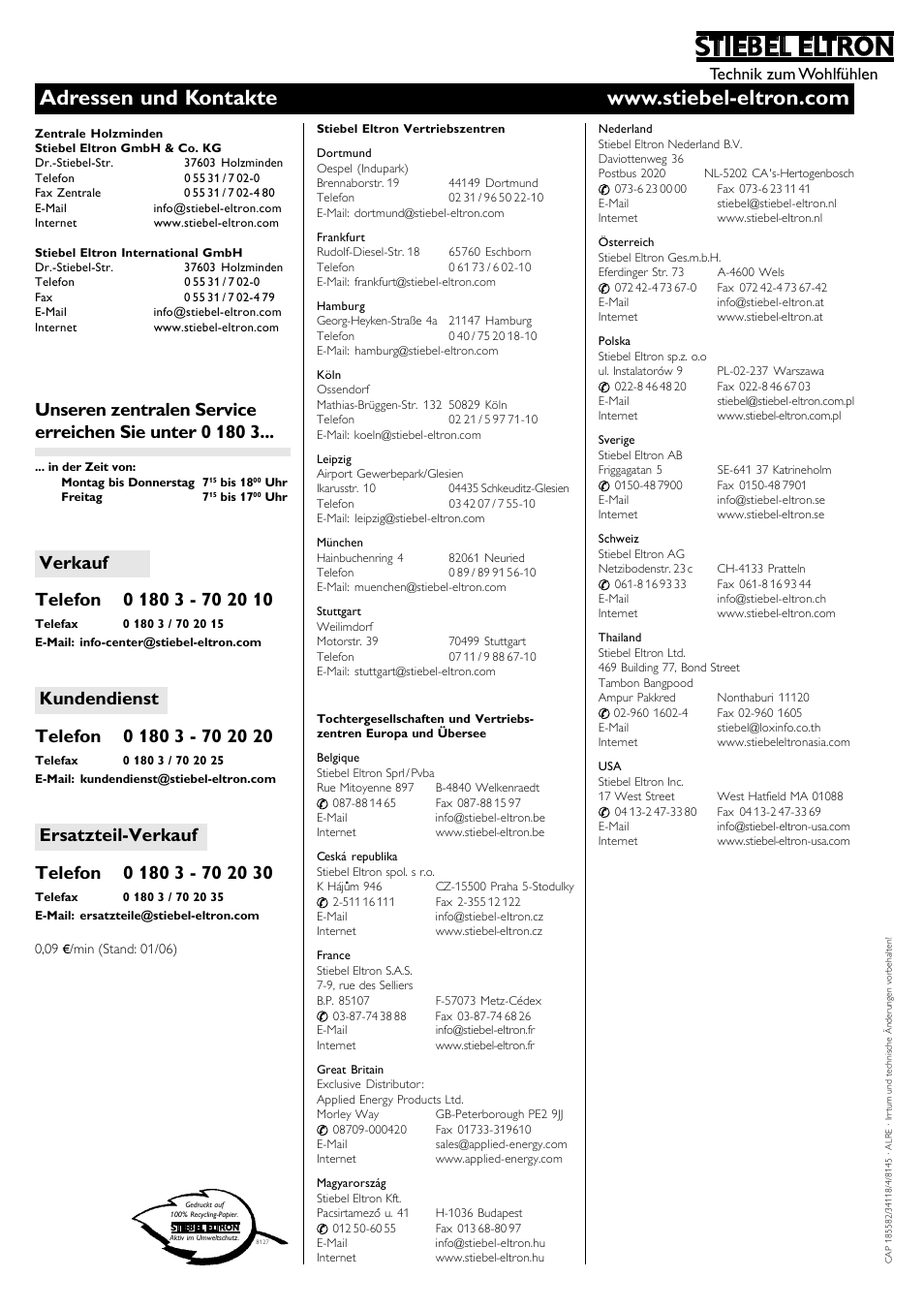 Technik zum wohlfühlen | STIEBEL ELTRON RTF Z 13.05.2006 - 28.02.2009 User Manual | Page 6 / 16