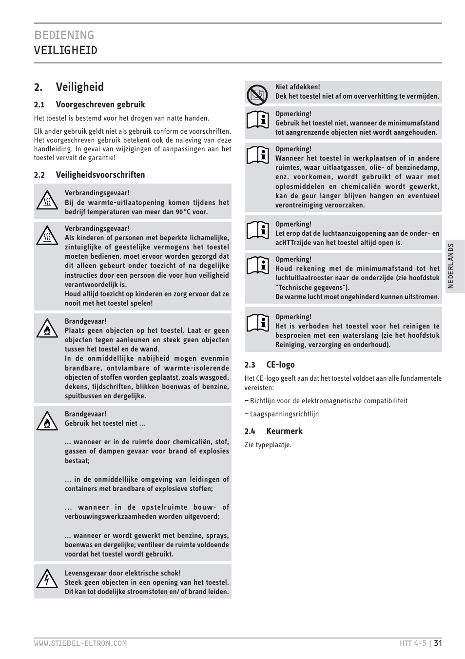 STIEBEL ELTRON HTT turbotronic 5 с 01.03.2009 User Manual | Page 31 / 88