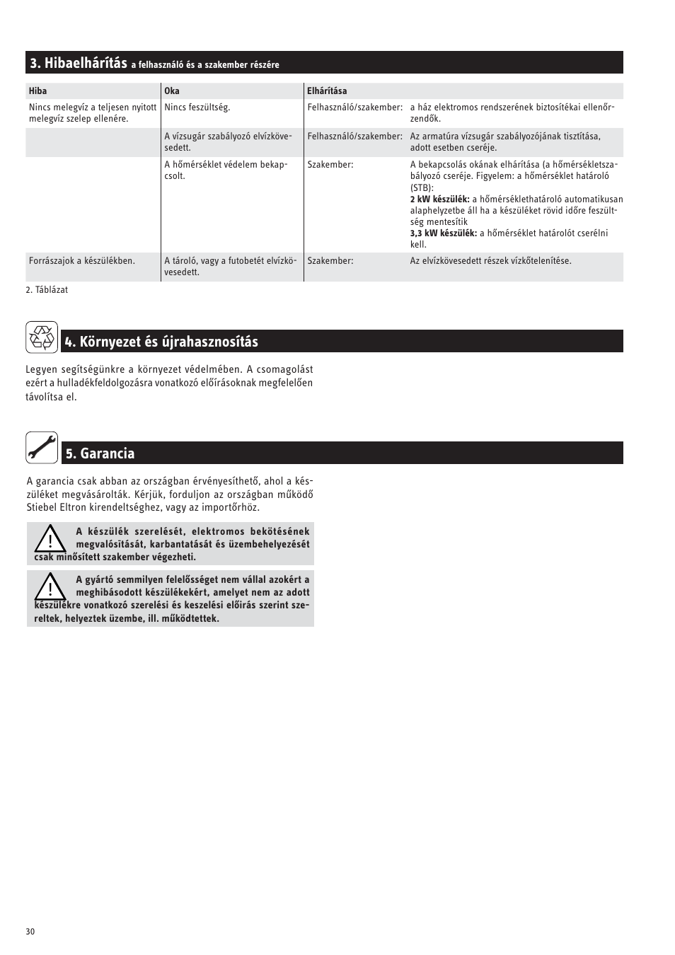 STIEBEL ELTRON SN ... SLi с 01.11.2007 User Manual | Page 30 / 34