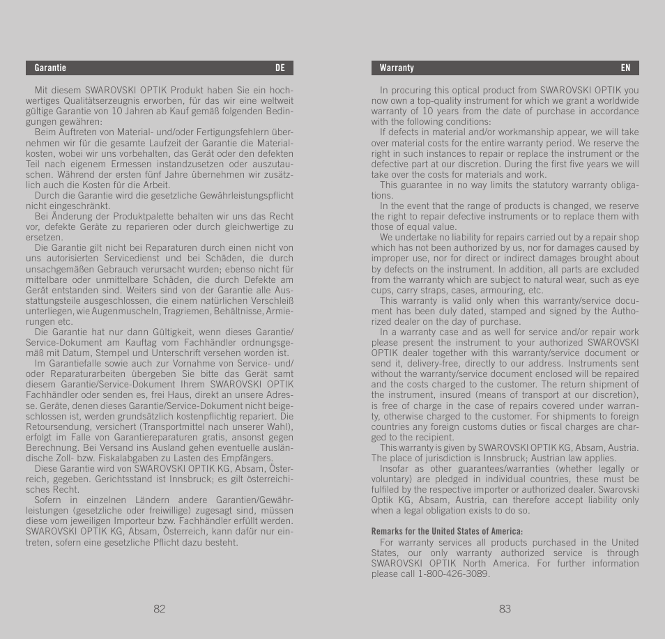 Swarovski Optik CL Companion User Manual | Page 42 / 47