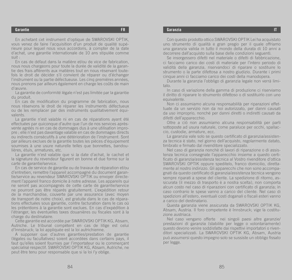Swarovski Optik CL Companion User Manual | Page 43 / 47