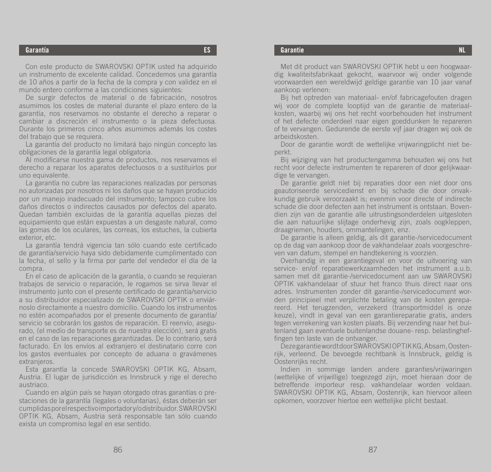 Swarovski Optik CL Companion User Manual | Page 44 / 47