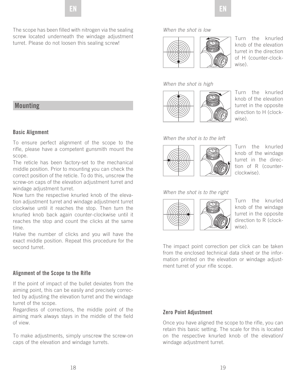 De en en, Mounting | Swarovski Optik Z6(i) 5-30x50 P (BT) User Manual | Page 10 / 71
