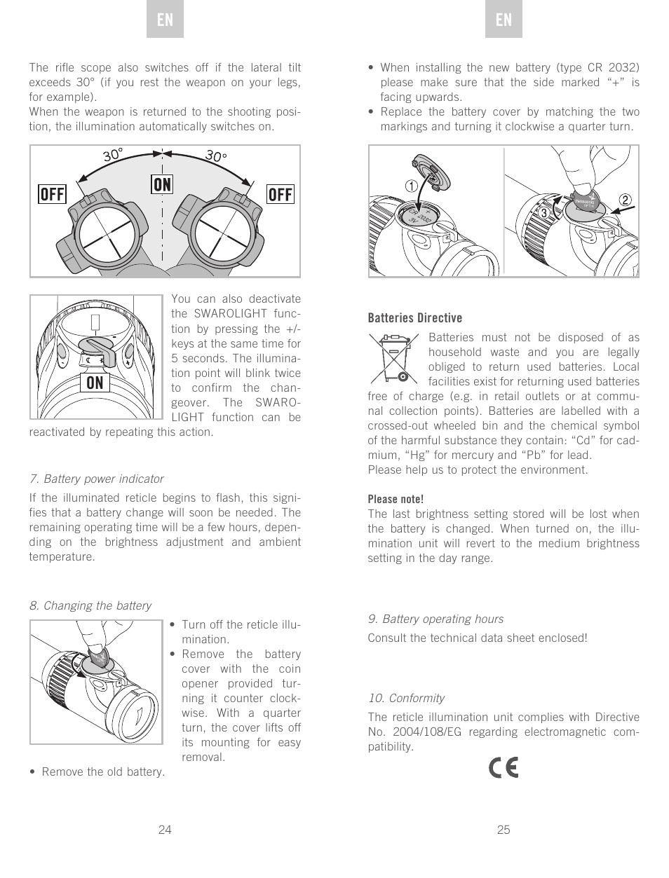 De en en | Swarovski Optik Z6(i) 5-30x50 P (BT) User Manual | Page 13 / 71