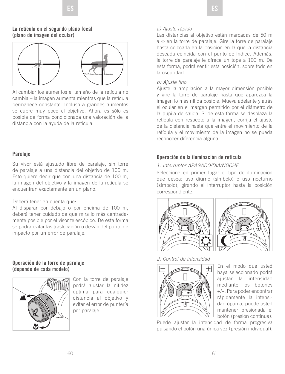 De es es | Swarovski Optik Z6(i) 5-30x50 P (BT) User Manual | Page 31 / 71