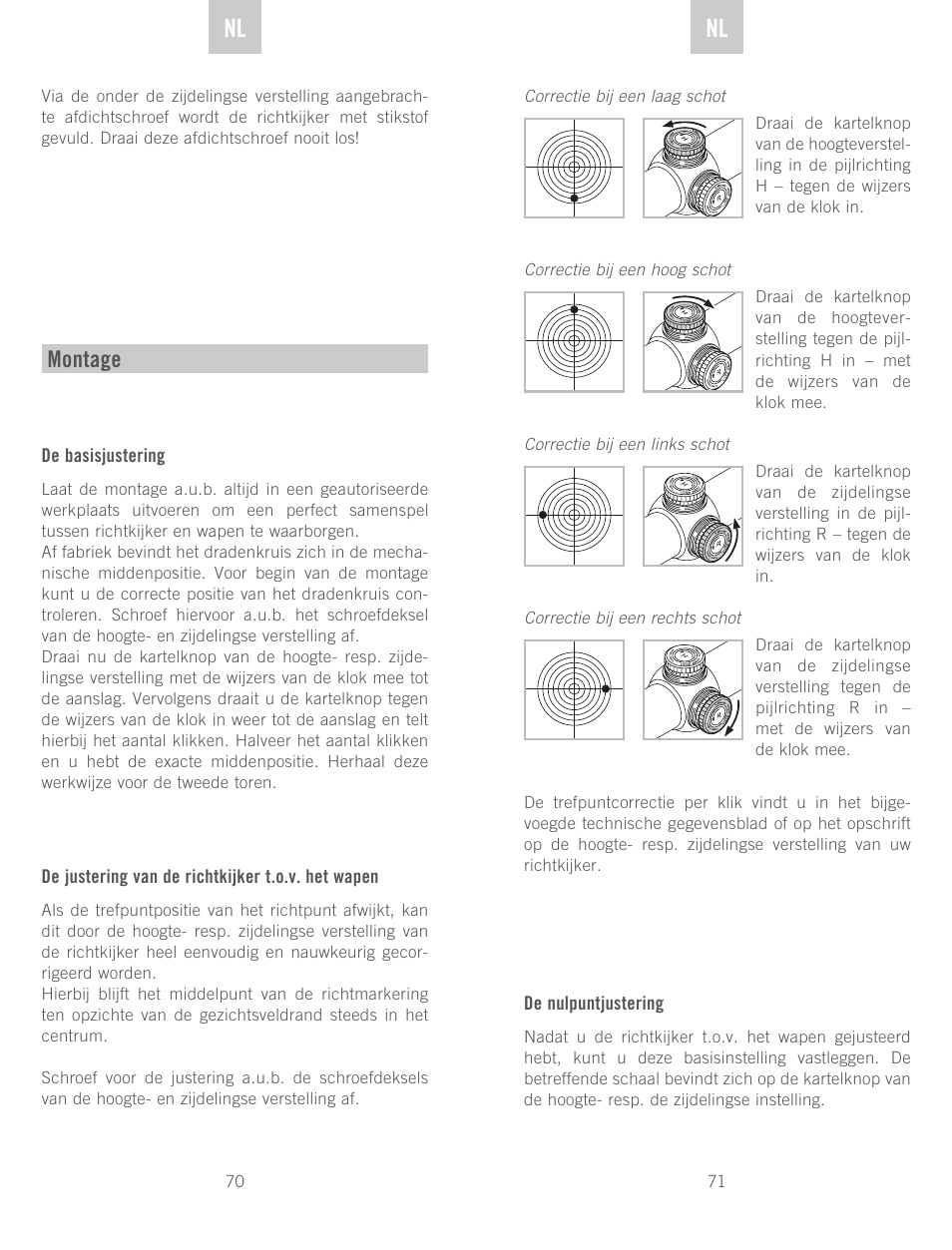 De nl nl, Montage | Swarovski Optik Z6(i) 5-30x50 P (BT) User Manual | Page 36 / 71