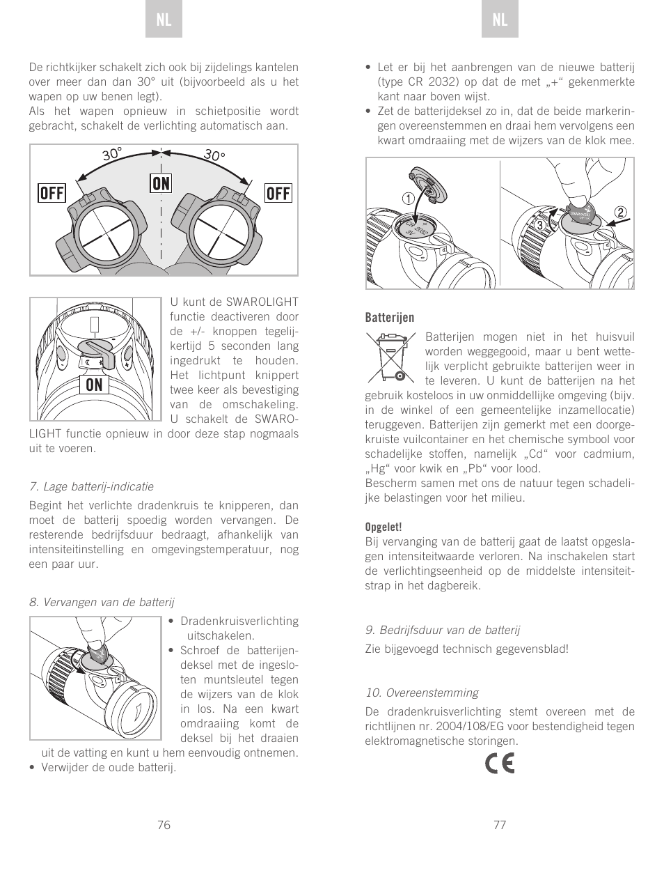 De nl nl | Swarovski Optik Z6(i) 5-30x50 P (BT) User Manual | Page 39 / 71