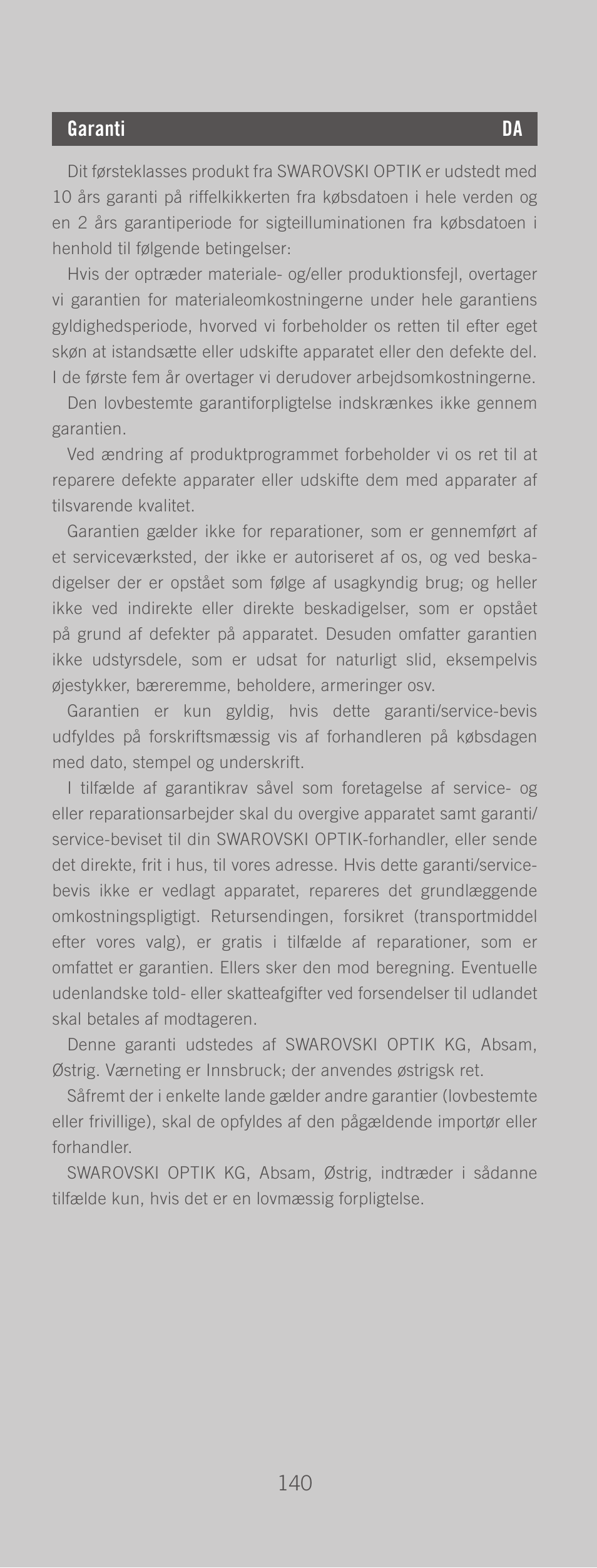 Swarovski Optik Z6(i) 5-30x50 P (BT) User Manual | Page 71 / 71