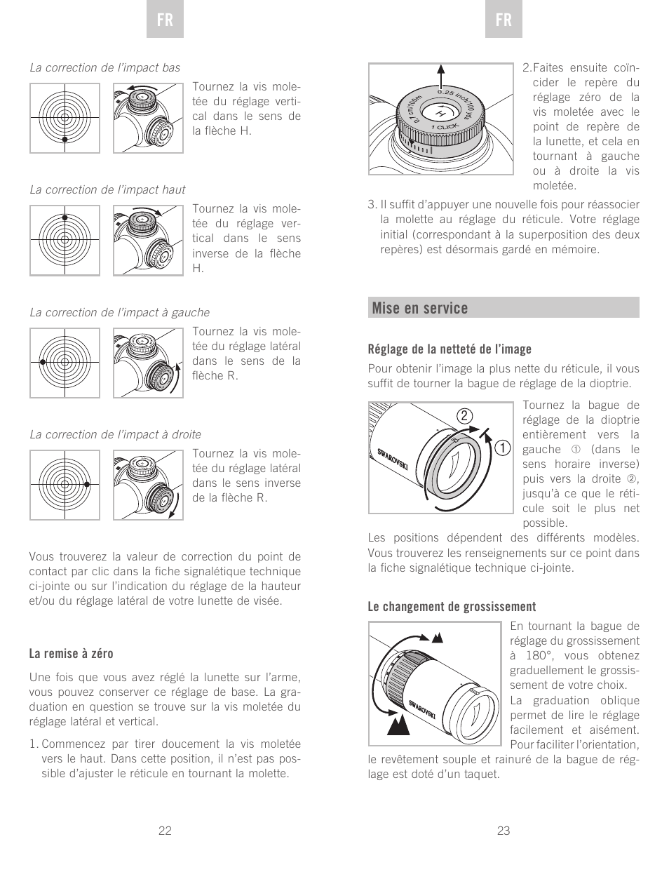 Mise en service | Swarovski Optik Z3 4-12x50 User Manual | Page 12 / 43
