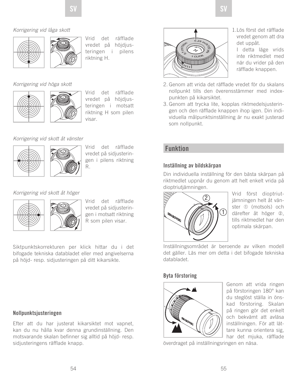 Funktion | Swarovski Optik Z3 4-12x50 User Manual | Page 28 / 43