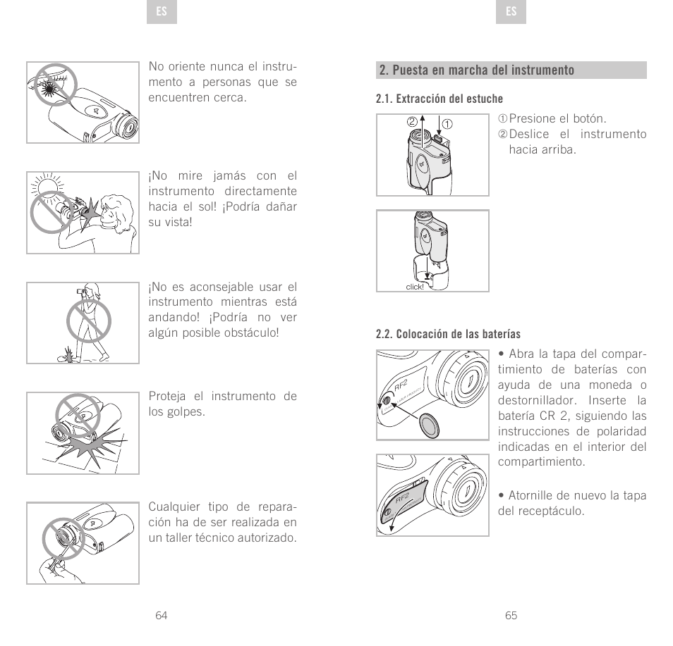 Puesta en marcha del instrumento | Swarovski Optik Rangefinder User Manual | Page 33 / 83
