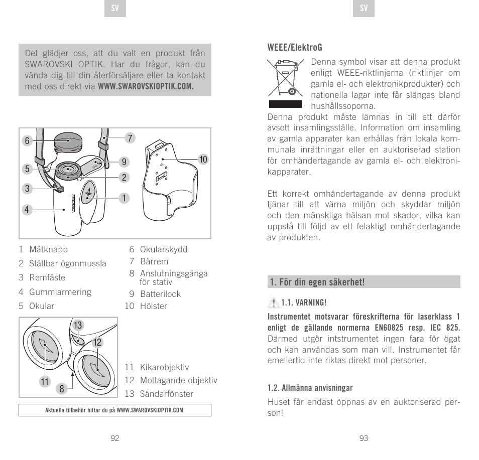 Swarovski Optik Rangefinder User Manual | Page 47 / 83
