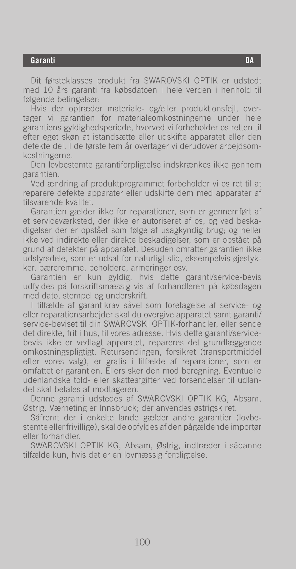 Swarovski Optik SLC 56 User Manual | Page 51 / 51