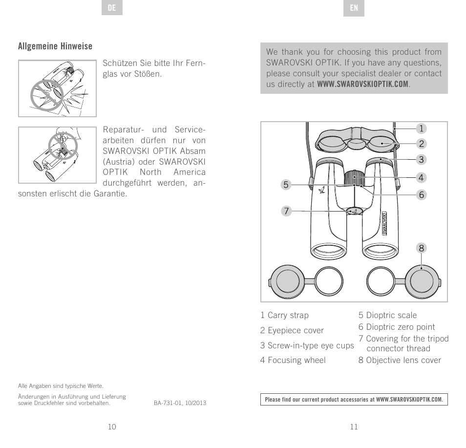 Swarovski Optik SLC 56 User Manual | Page 6 / 51