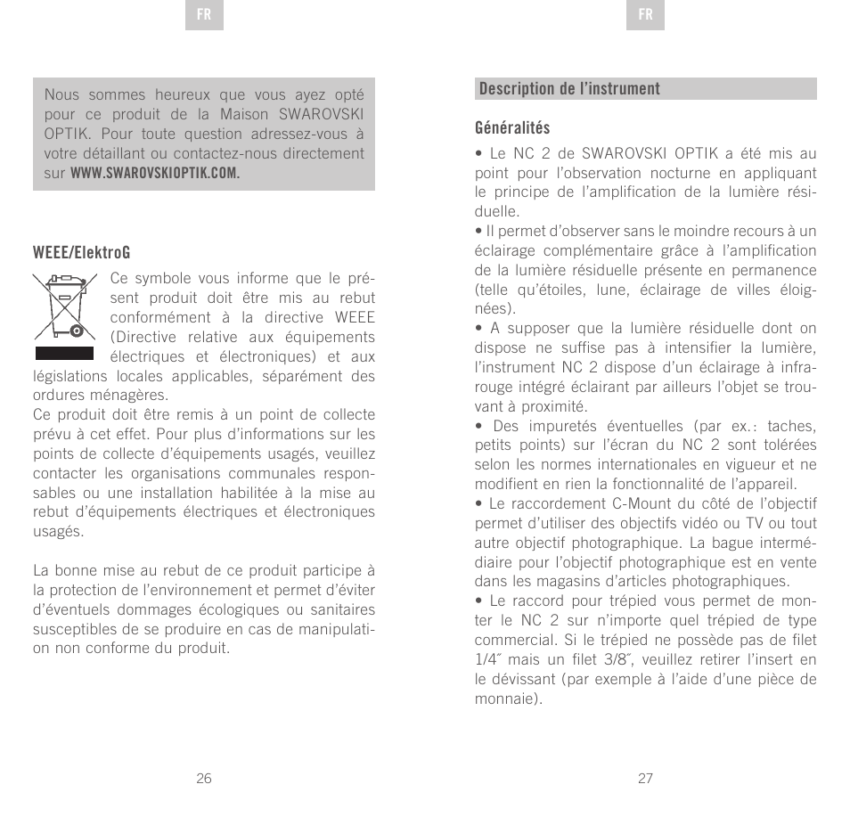 Swarovski Optik NC	2 User Manual | Page 14 / 61