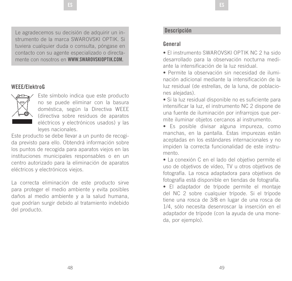 Swarovski Optik NC	2 User Manual | Page 25 / 61
