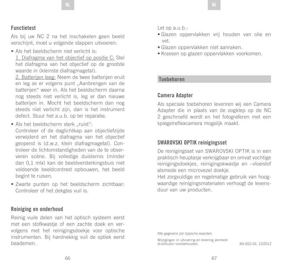 Swarovski Optik NC	2 User Manual | Page 34 / 61