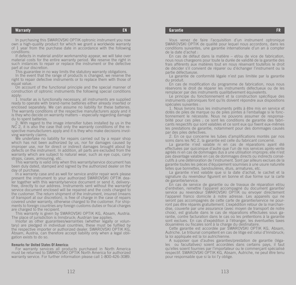 Swarovski Optik NC	2 User Manual | Page 57 / 61