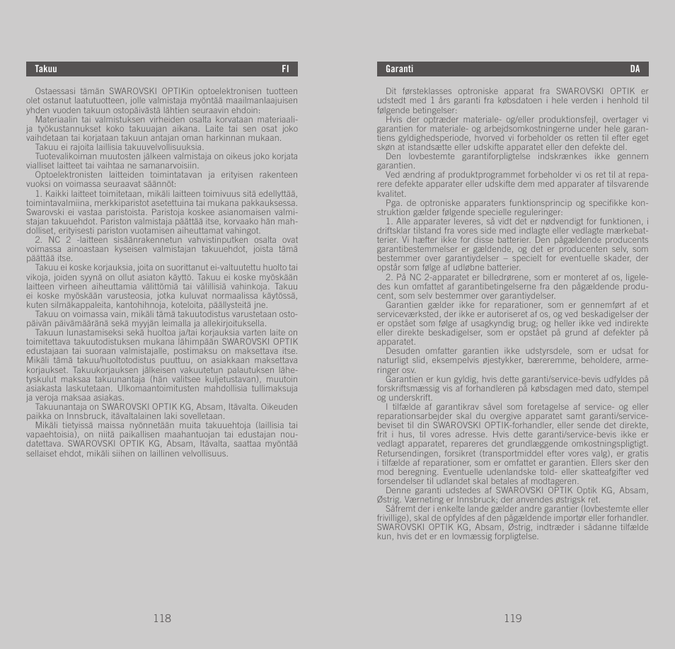 Swarovski Optik NC	2 User Manual | Page 60 / 61