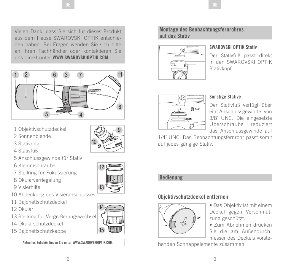 Swarovski Optik STS User Manual | Page 2 / 57