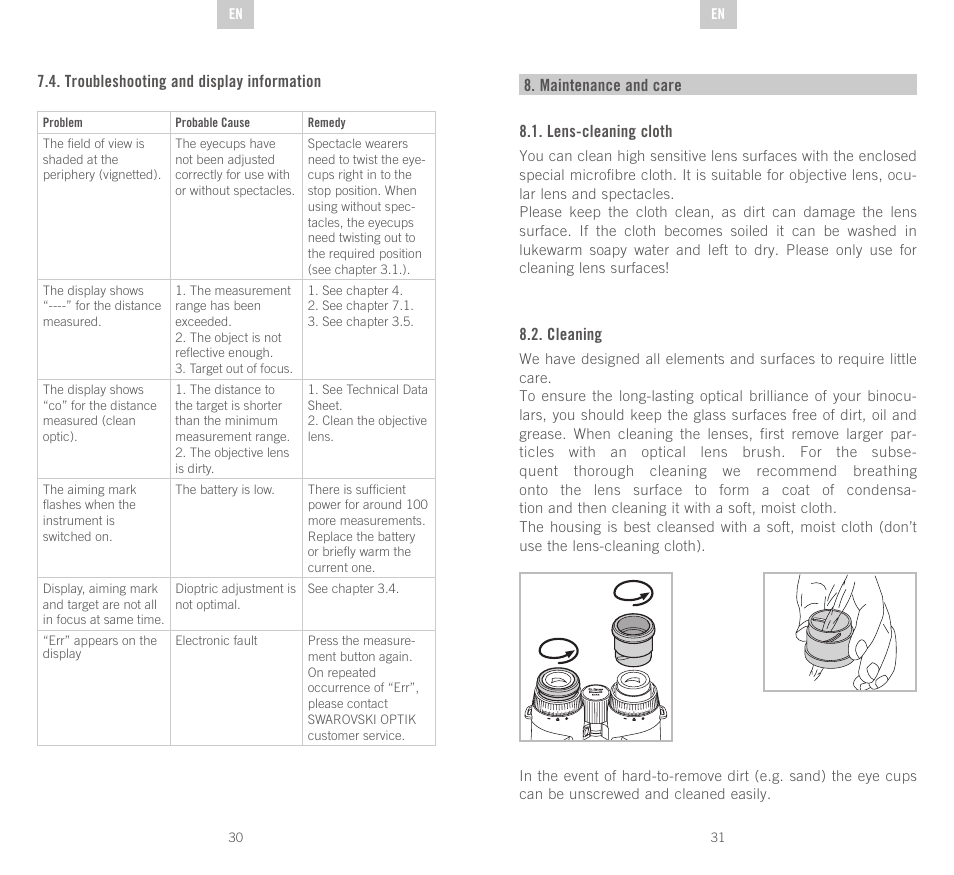 Swarovski Optik EL Range User Manual | Page 16 / 87