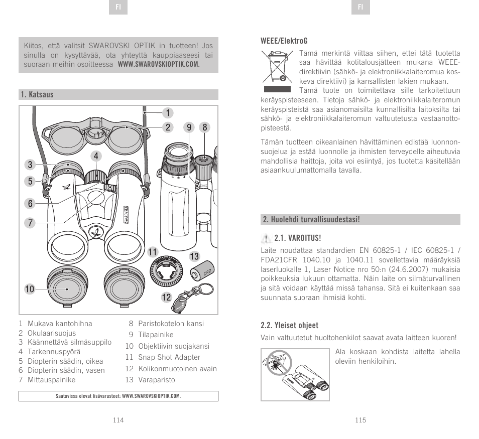 Swarovski Optik EL Range User Manual | Page 58 / 87