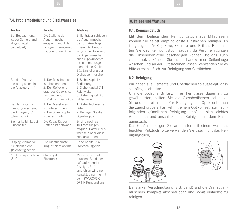 Swarovski Optik EL Range User Manual | Page 8 / 87