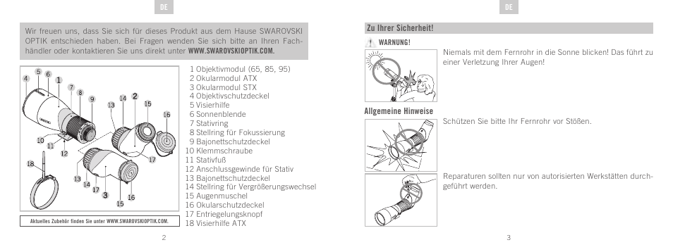 Swarovski Optik STX User Manual | Page 2 / 61