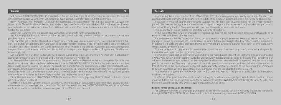 Swarovski Optik STX User Manual | Page 57 / 61