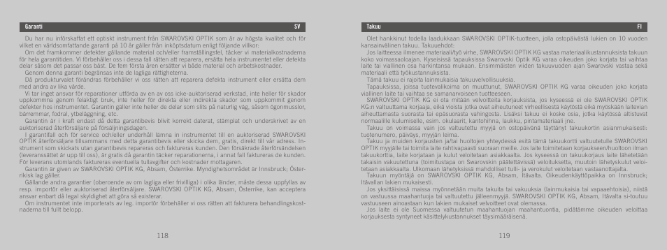 Swarovski Optik STX User Manual | Page 60 / 61