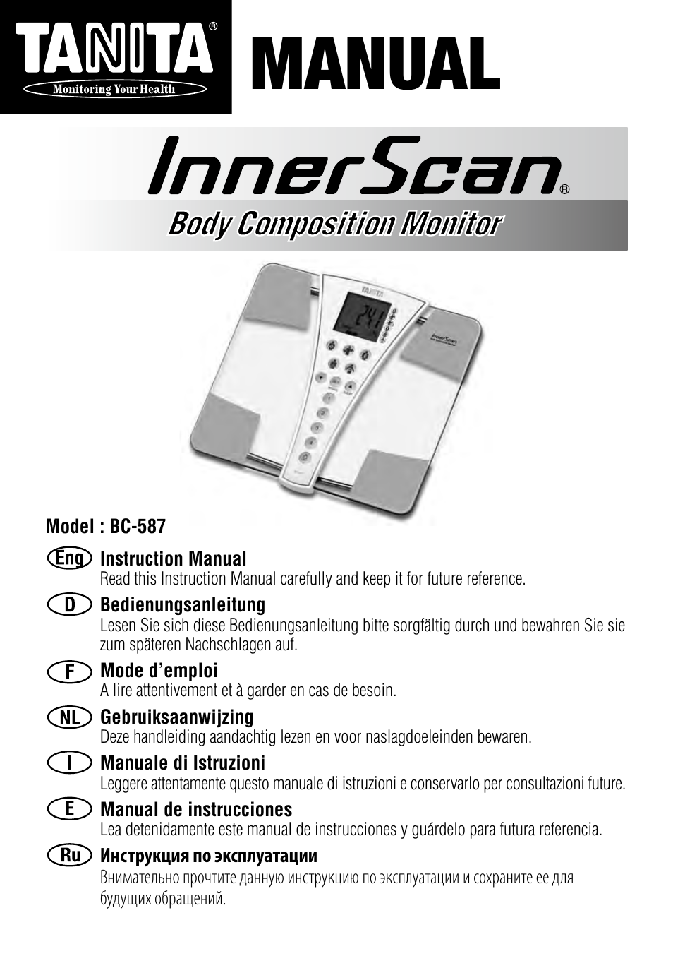Tanita BC-587 User Manual | 52 pages