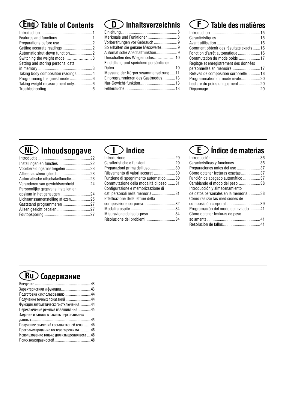 Tanita BC-587 User Manual | Page 2 / 52