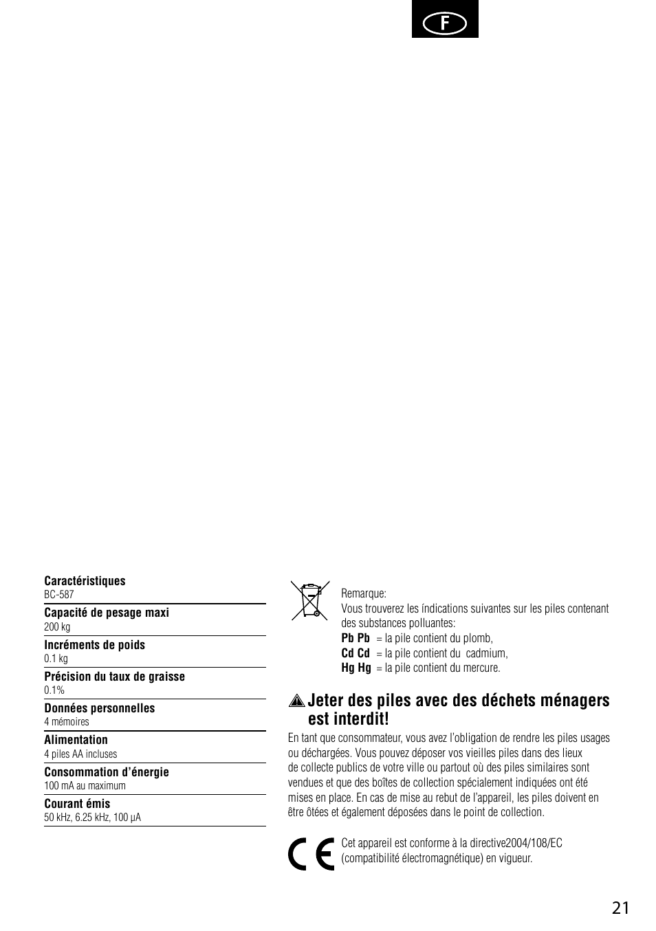 Tanita BC-587 User Manual | Page 23 / 52