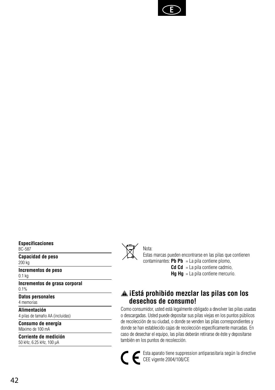Tanita BC-587 User Manual | Page 44 / 52