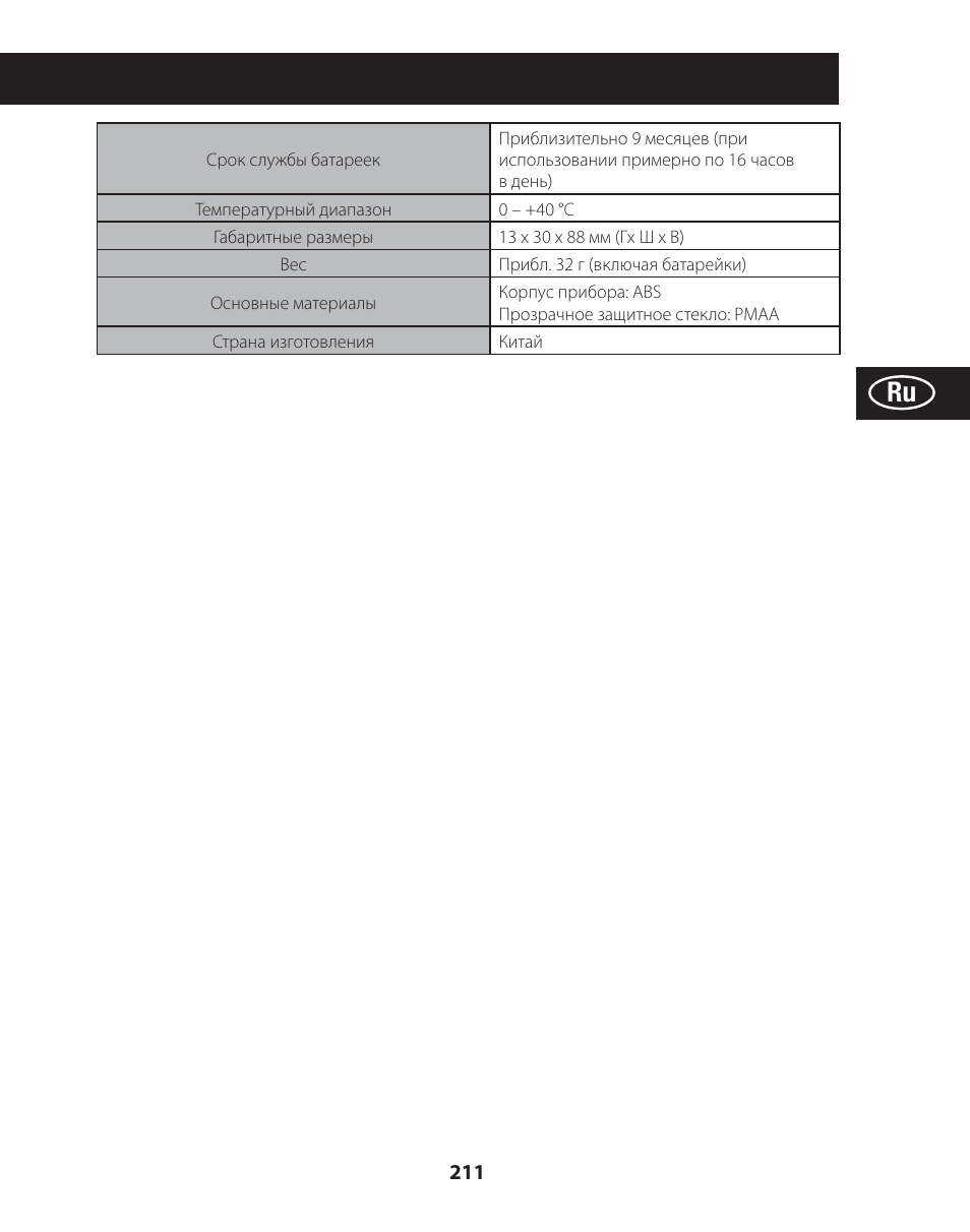 Tanita AM-120E User Manual | Page 211 / 216