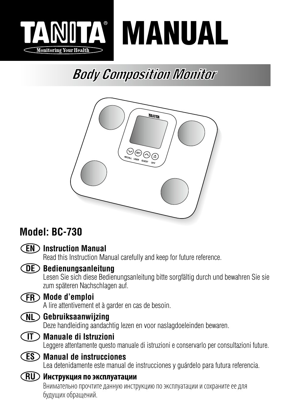 Tanita BC-730 User Manual | 52 pages