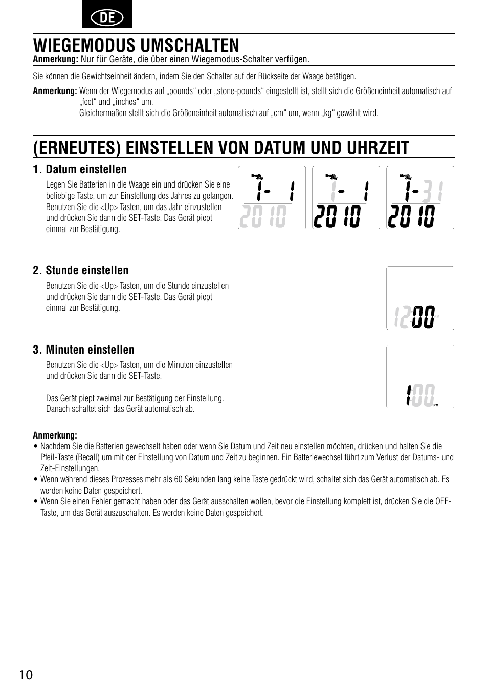 Tanita BC-730 User Manual | Page 12 / 52