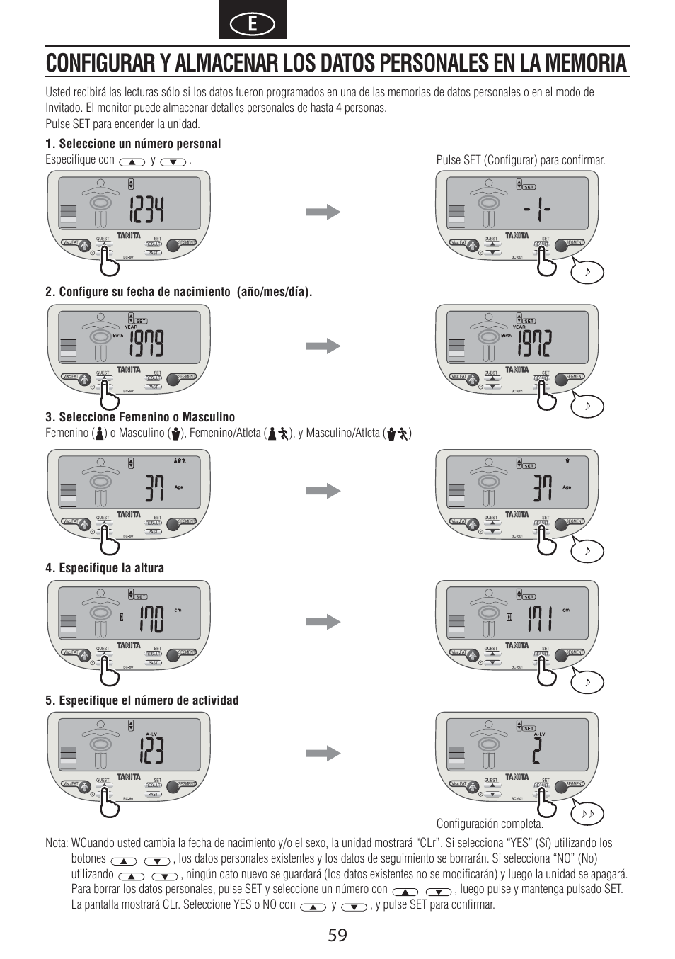 Tanita BC-601 User Manual | Page 61 / 80