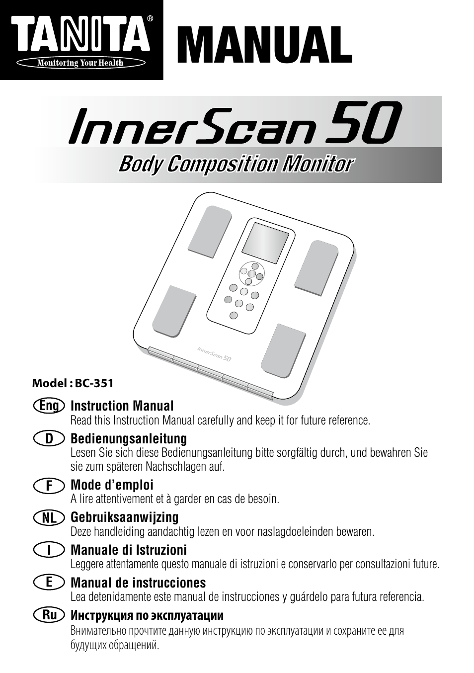 Tanita BC-351 User Manual | 27 pages