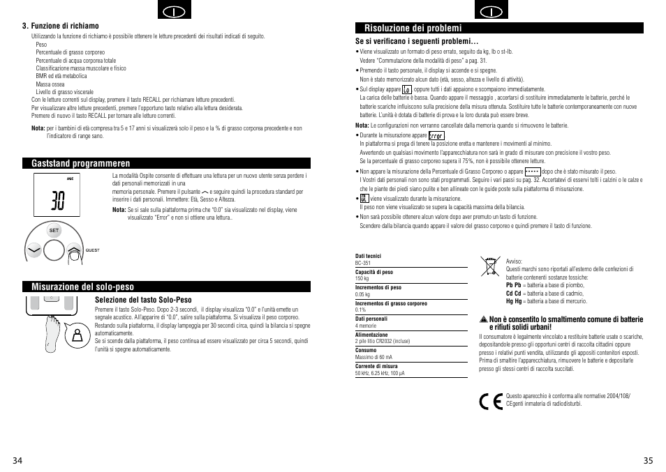 Tanita BC-351 User Manual | Page 19 / 27