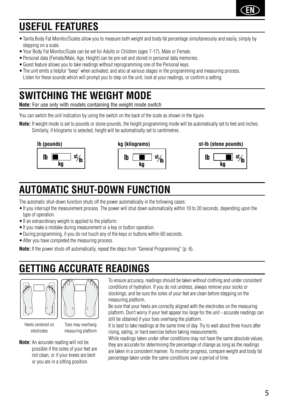 Tanita UM-041 User Manual | Page 7 / 68