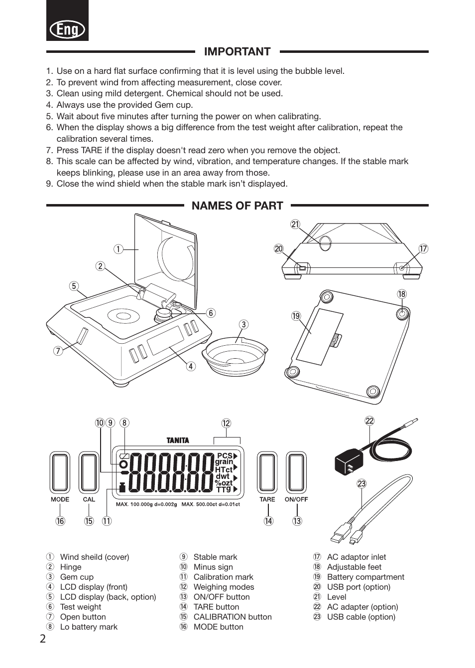 Tanita KP-601 User Manual | Page 4 / 13
