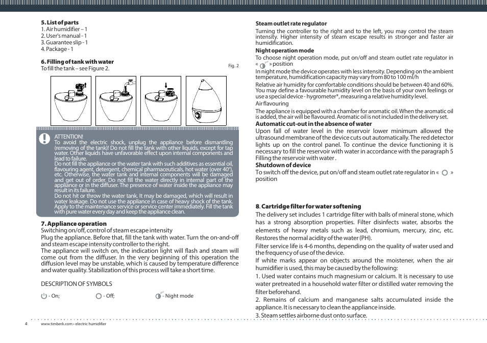TIMBERK THU UL 03 series User Manual | Page 4 / 12