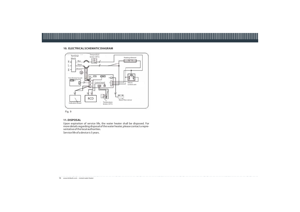 TIMBERK Evolution WHP-5OS User Manual | Page 10 / 24