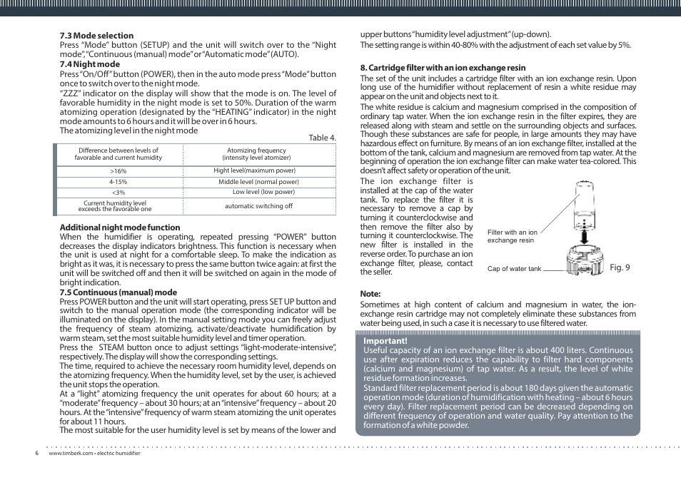 TIMBERK THU UL 04 User Manual | Page 6 / 20